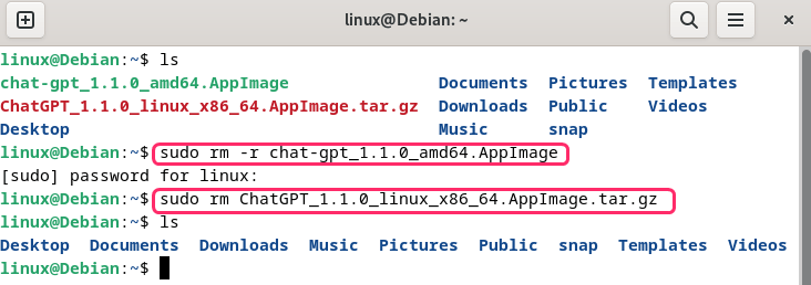 Removing ChatGPT installed through its AppImage on Debian 12