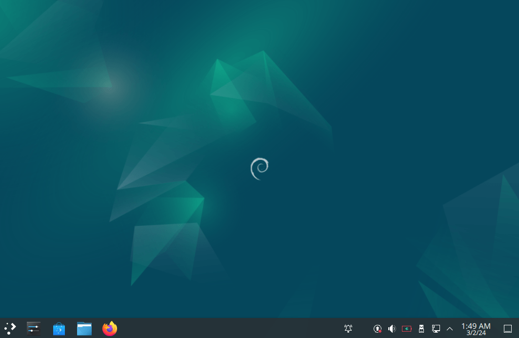 KDE desktop environment on Debian 12