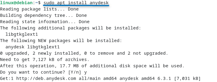Install AnyDesk in Debian 12