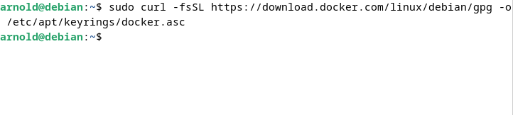 Adding GPG key for Docker installation on Debian 12