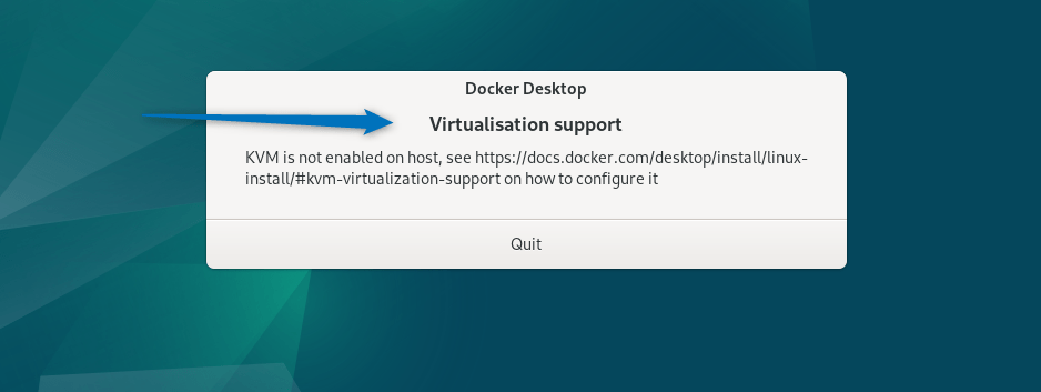 Docker Desktop virtualization support error on Debian