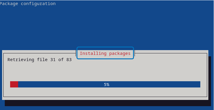 installing Xfce on Debian via tasksel