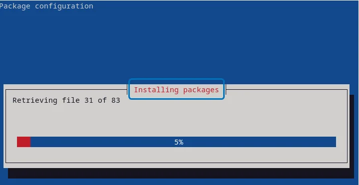 installing Xfce on Debian via tasksel 