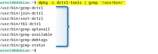 listing all the available dctrl tools on Debian 12