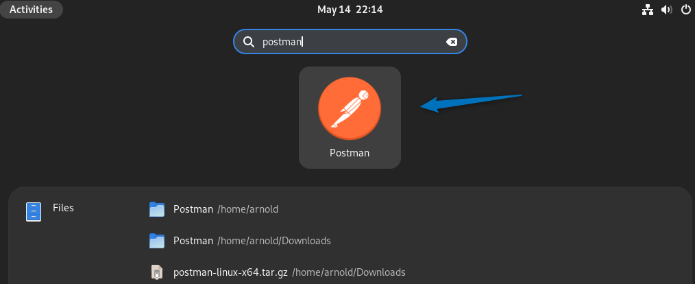 Launching Postman using its launcher icon on Debian 12