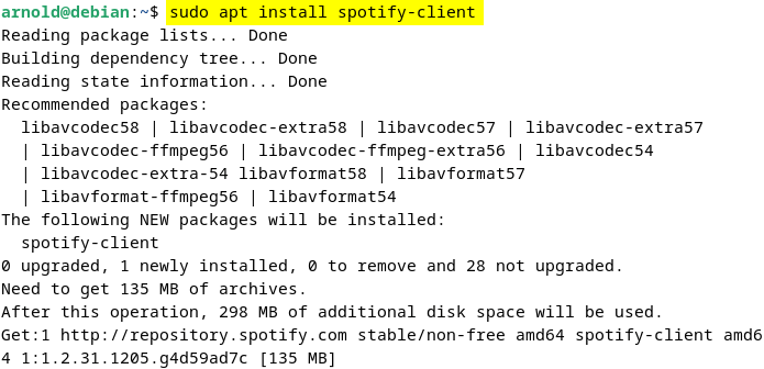 Installing Spotify on Debian 12 using apt
