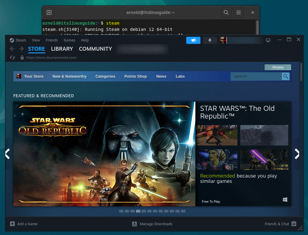 Steam on Debian 12