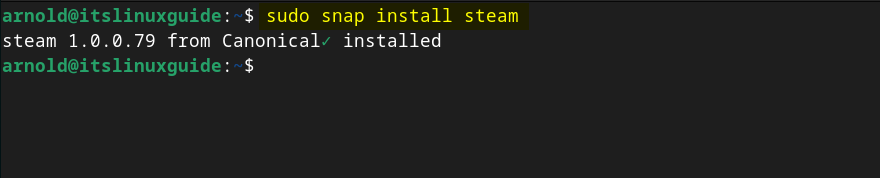 Installing Steam on Debian using Snap Package Manager