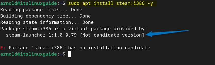 Installing Steam on Debian using apt package manager