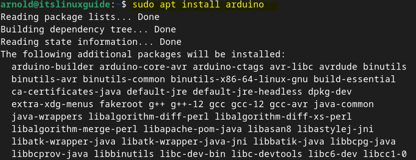 Installing Arduino IDE on Debian using apt package manager