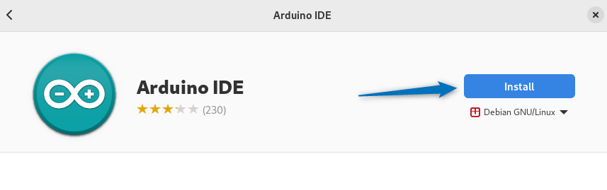 Installing Arduino IDE on Debian using Software application
