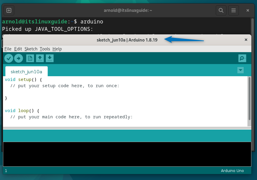 Launching Arduino on Debian installed via apt package manager.