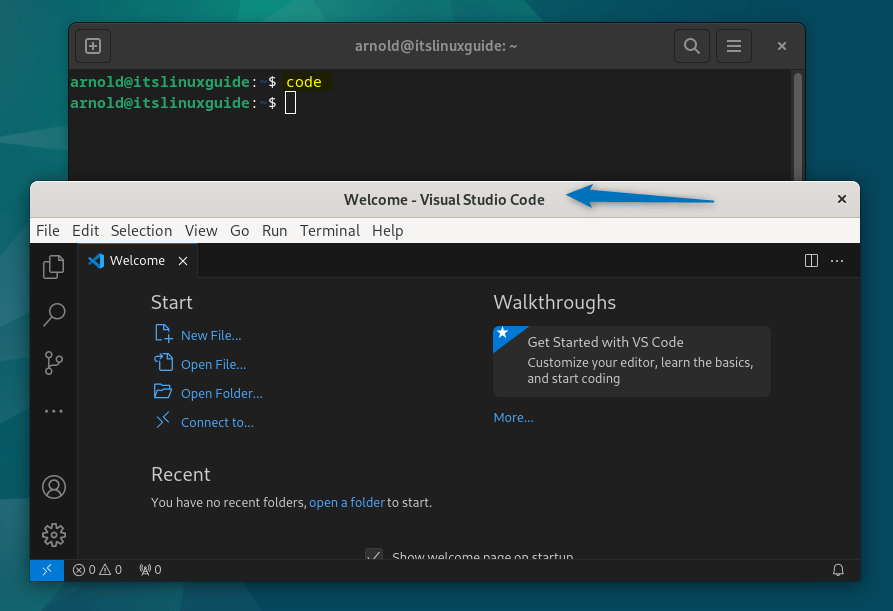 Launching Visual Studio Code on Debian 12 installed through VS Code repository