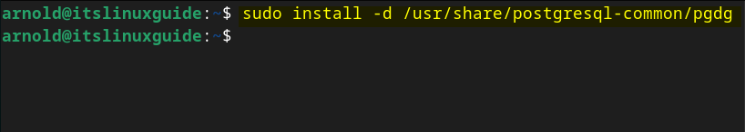 Creating pgdg directory on Debian to add PostgreSQL directory