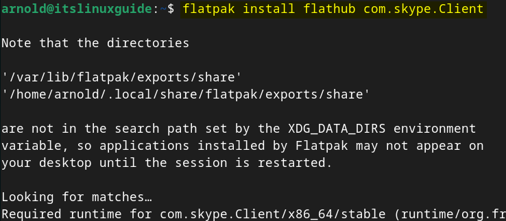 Installing Skype on Debian 12 using Flatpak Package manager