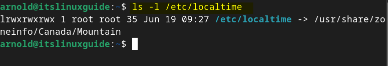Verifying the details of local time file for the recent change in Time Zone.