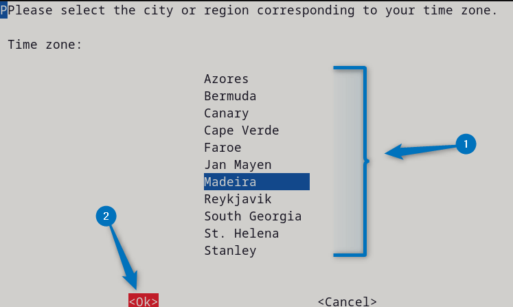 Selecting relevant timezone based on selected geographical area