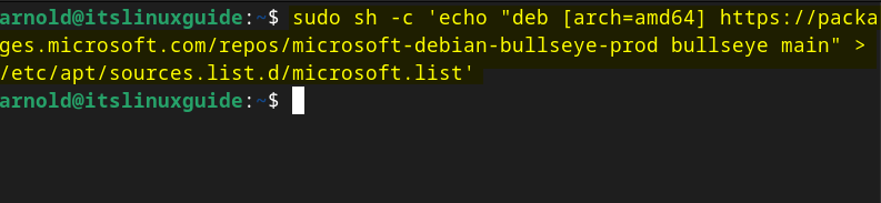 Adding Microsoft PowerShell repository on Debian