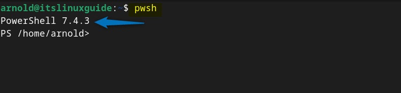 Launching PowerShell on Debian installed via its deb file