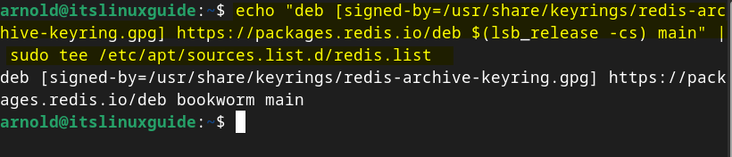 Adding Redis repository in Debian