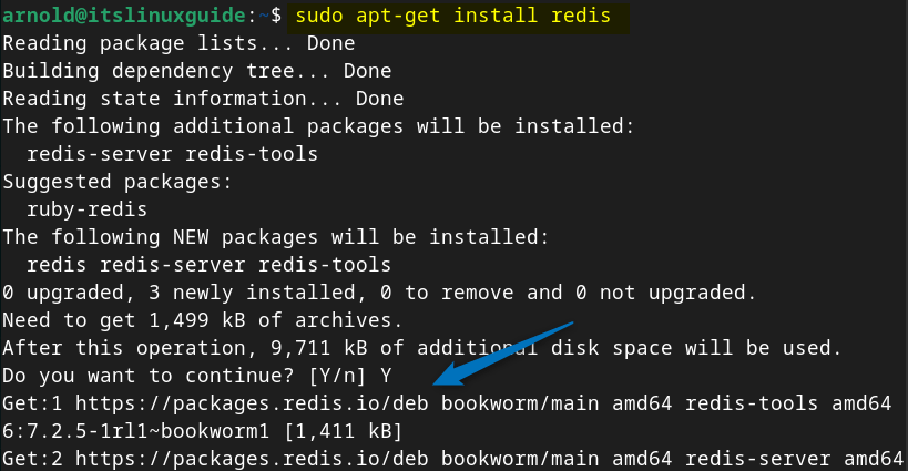 Installing Redis on Debian via Redis official repository