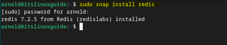 Installing Redis on Debian 12 using Snap Package manager