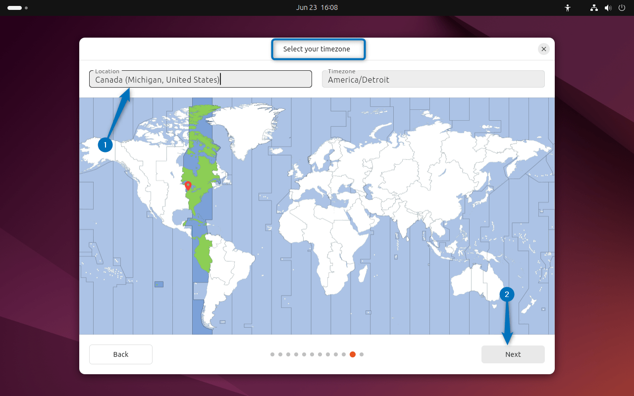 Setting Timezone on Ubuntu while installing it on VirtualBox