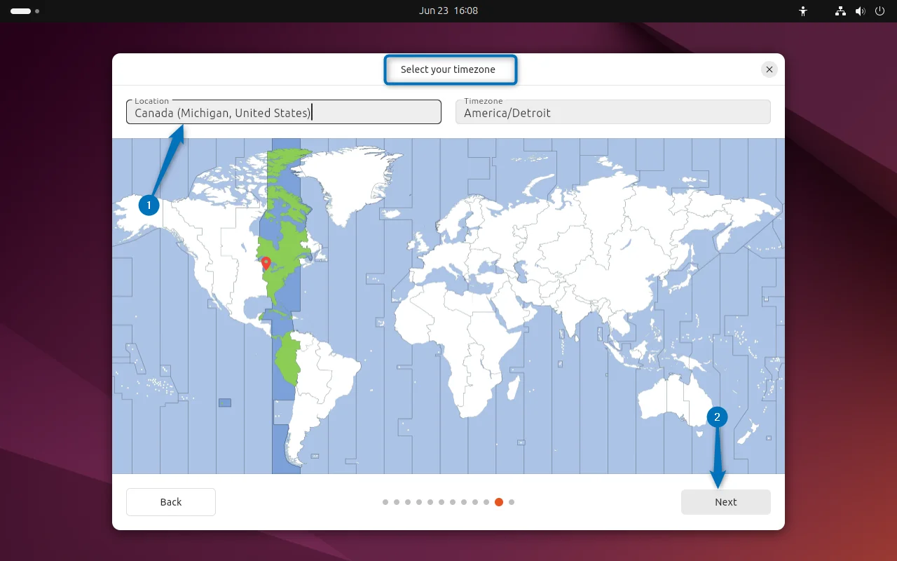 Setting Timezone on Ubuntu while installing it on VirtualBox 