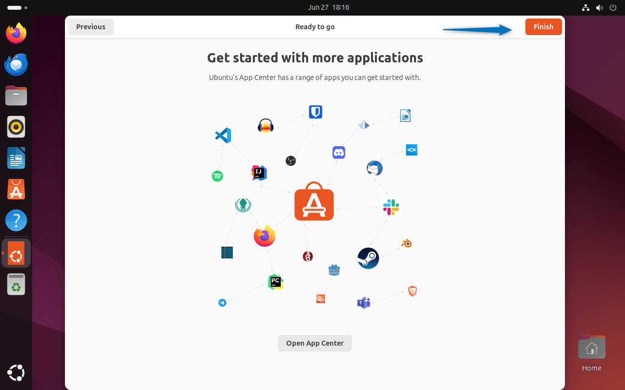 Finishing Ubuntu 24.04 startup wizard on VirtualBox