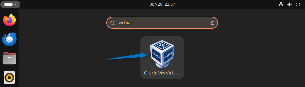 Launching VirtualBox on Ubuntu through its apps menu