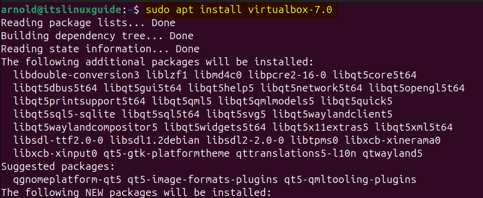 Installing VirtualBox on Ubuntu using its repository and apt package manager