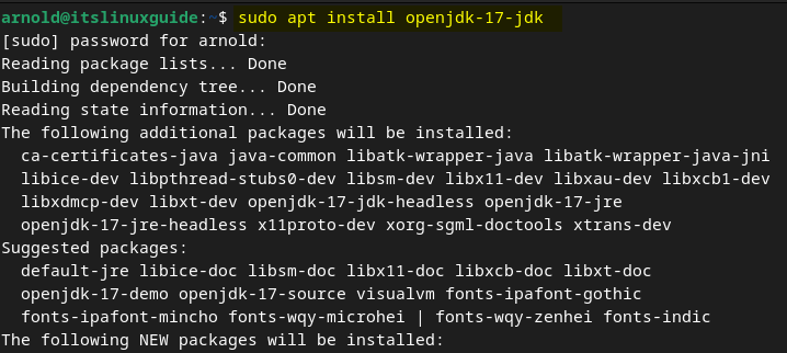 Installing OpenJDK-17 on Debian 12 for Android Studio Installation