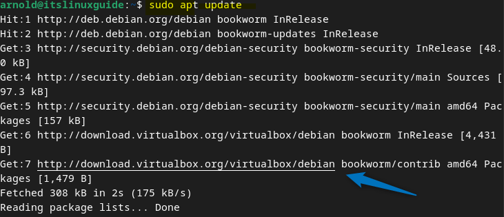 Updating the packages lists for Debian apt package manager