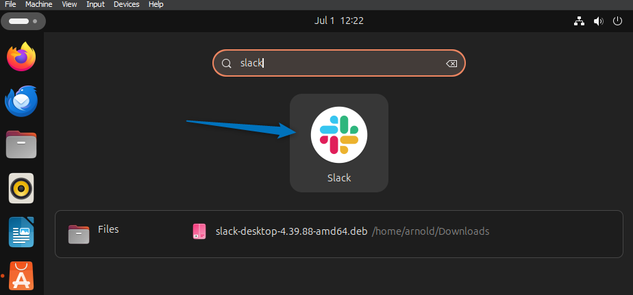Launching Slack on Ubuntu from its apps menu