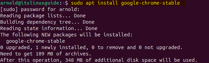 Installing Google Chrome on Ubuntu through apt package manager