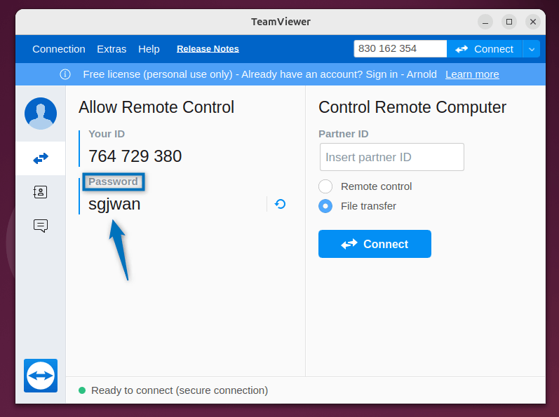Fixed the password not shown in TeamViewer on Ubuntu 