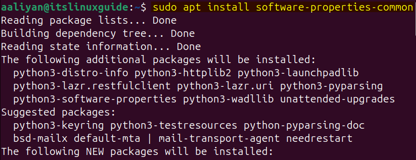 Installing software-properties-common package on Ubuntu to fix : sudo: add-apt-repository: command not found error on Ubuntu