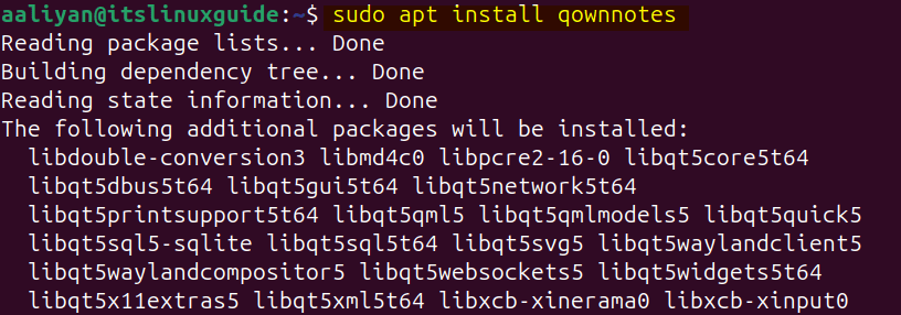 installing QOwnNotes on Ubuntu via its repository