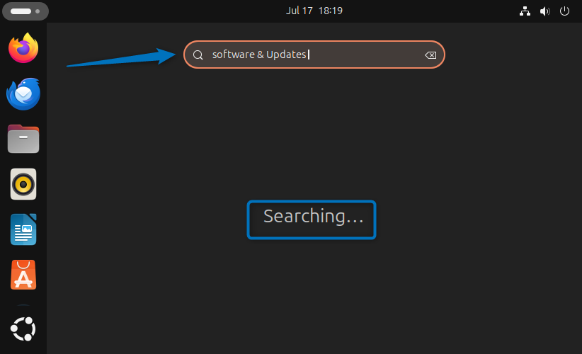 Missing Software & Updates app on Ubuntu 