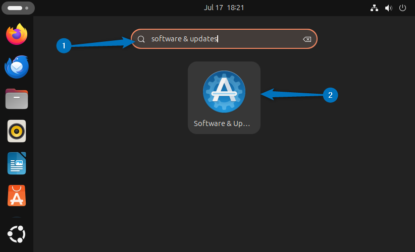 Fixed missing Software & Updates app on Ubuntu 