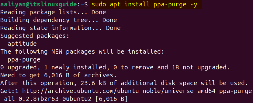Installing PPA-purge utility on Ubuntu to remove PPA 