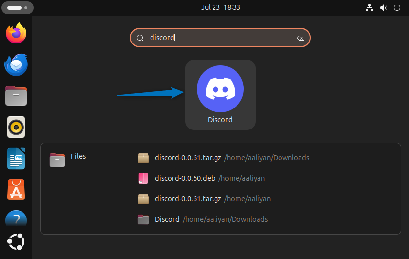 Launching Discord on Ubuntu from apps menu after creating its icon