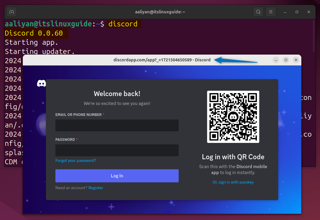 Launching discord via command line on Ubuntu installed via apt package installer