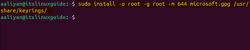Installing Microsoft Edge GPG key on Ubuntu for Edge repository 