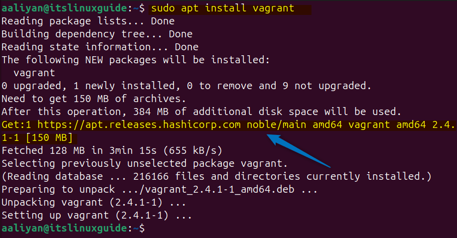 Installing Vagrant on Ubuntu using Vagrant repository