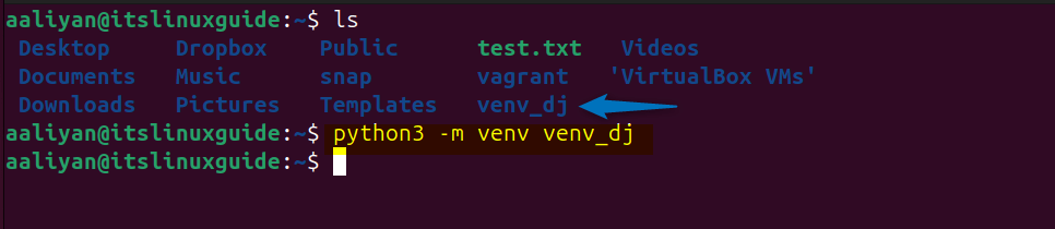 creating virtual environment on Ubuntu for Django git file