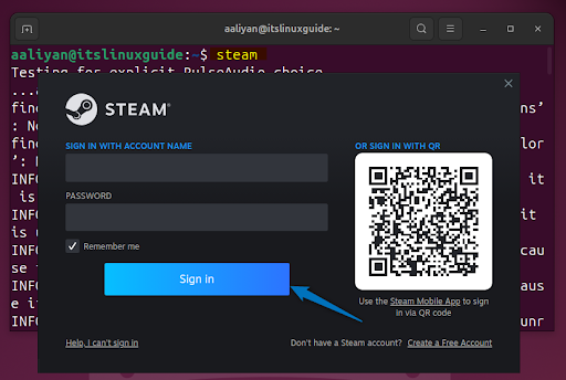 Launching Steam on Ubuntu