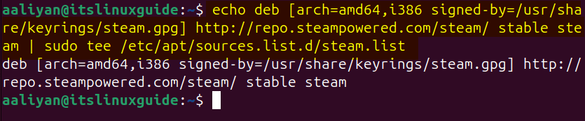Adding Steam repository on Ubuntu