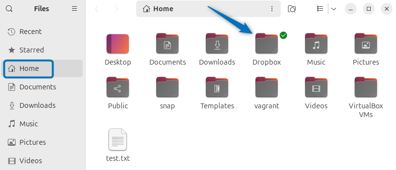 Ubuntu Dropbox folder