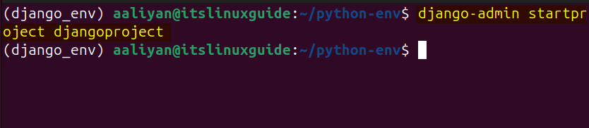 Creating a Django project on Ubuntu